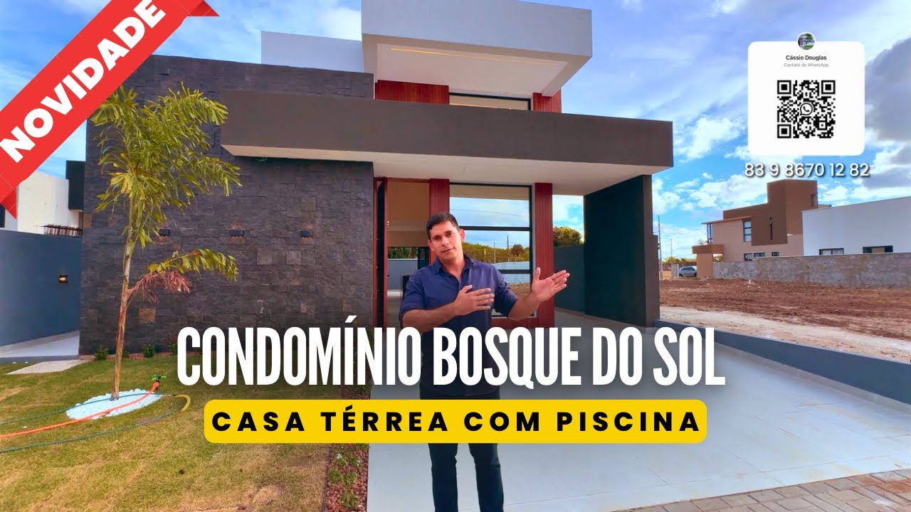 🟢 A CASA + LINDA DO CONDOMÍNIO BOSQUE DO SOL | 3 QUARTOS | PISCINA PRIVATIVA | LAZER CLUB R$829 MIL