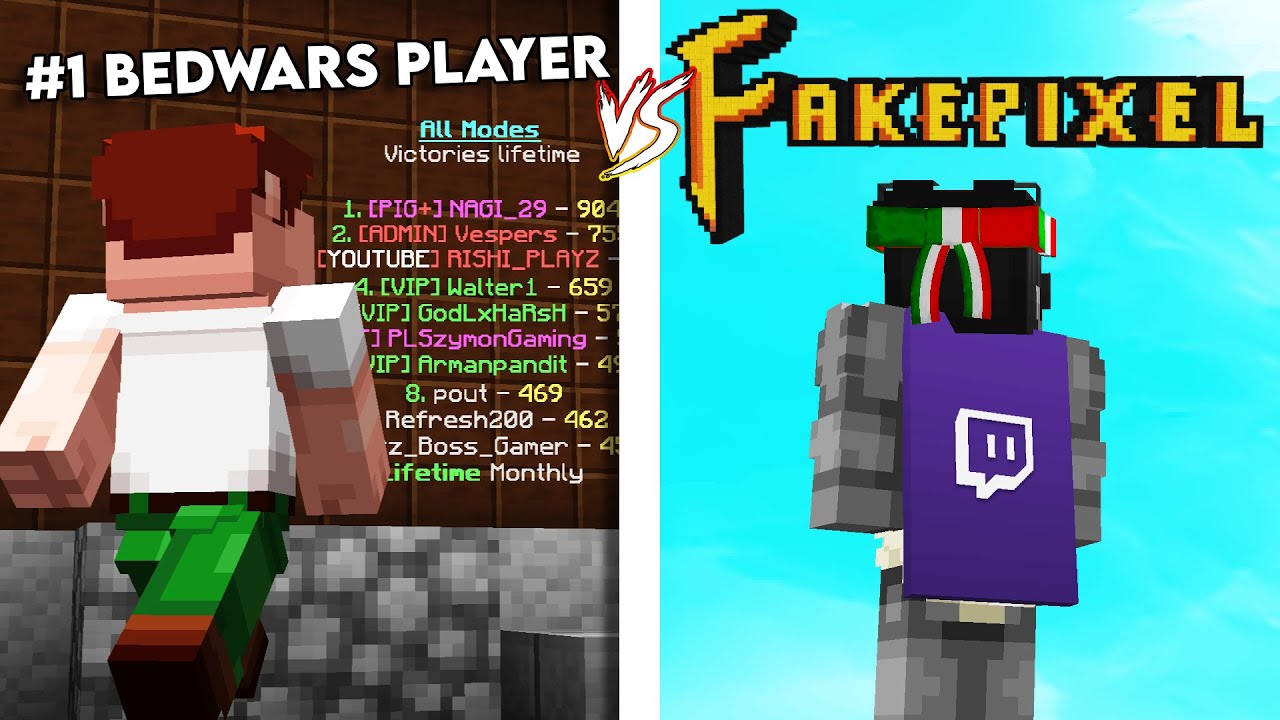 Destroying a FAKE Hypixel Replica Server With The #1 Bedwars Player
