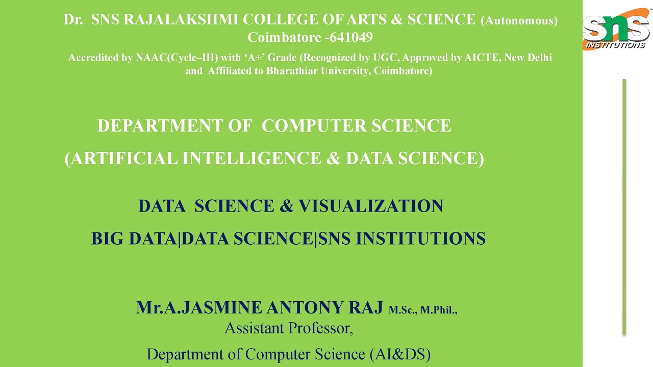 BIG DATA|DATA SCIENCE|SNS INSTITUTIONS