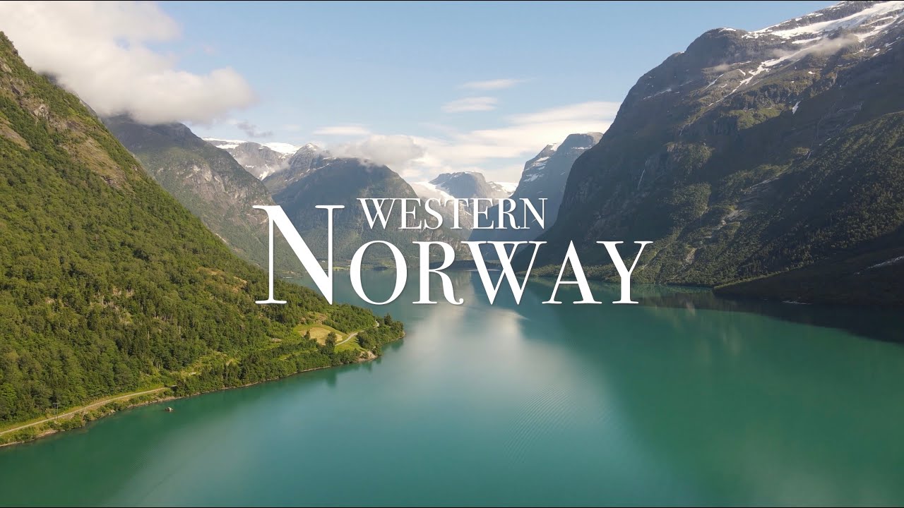 Western Norway 4K - Nature Relaxation with Calming Music and Location Names