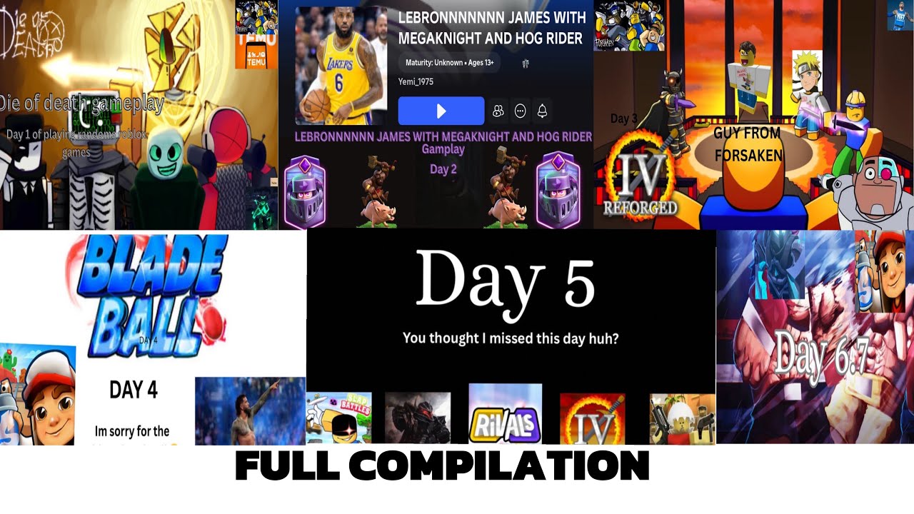 PLAYING RANDOM ROBLOX GAMES (FULL COMPILATION)
