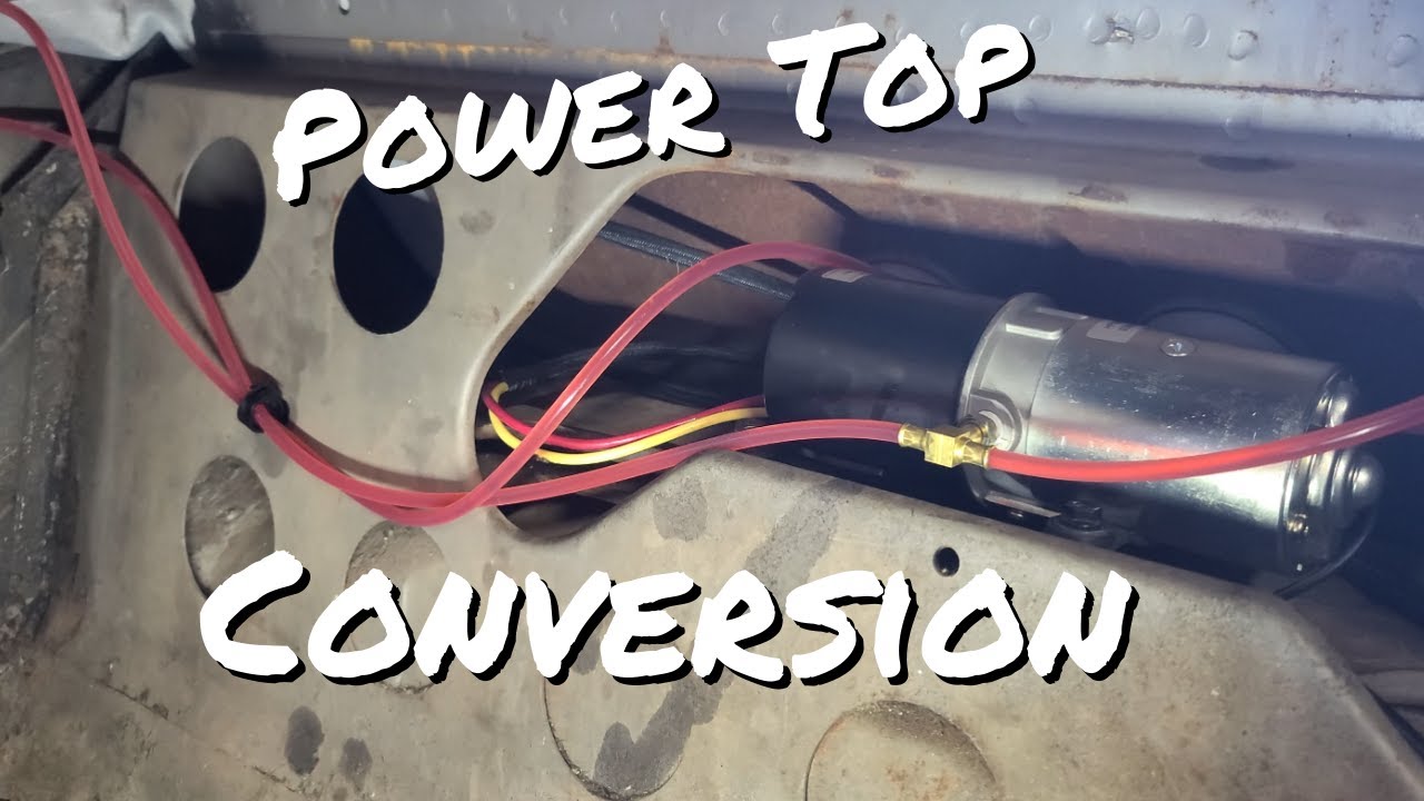 66 Mustang Power Convertible Top Conversion - #Rita gets a power top!
