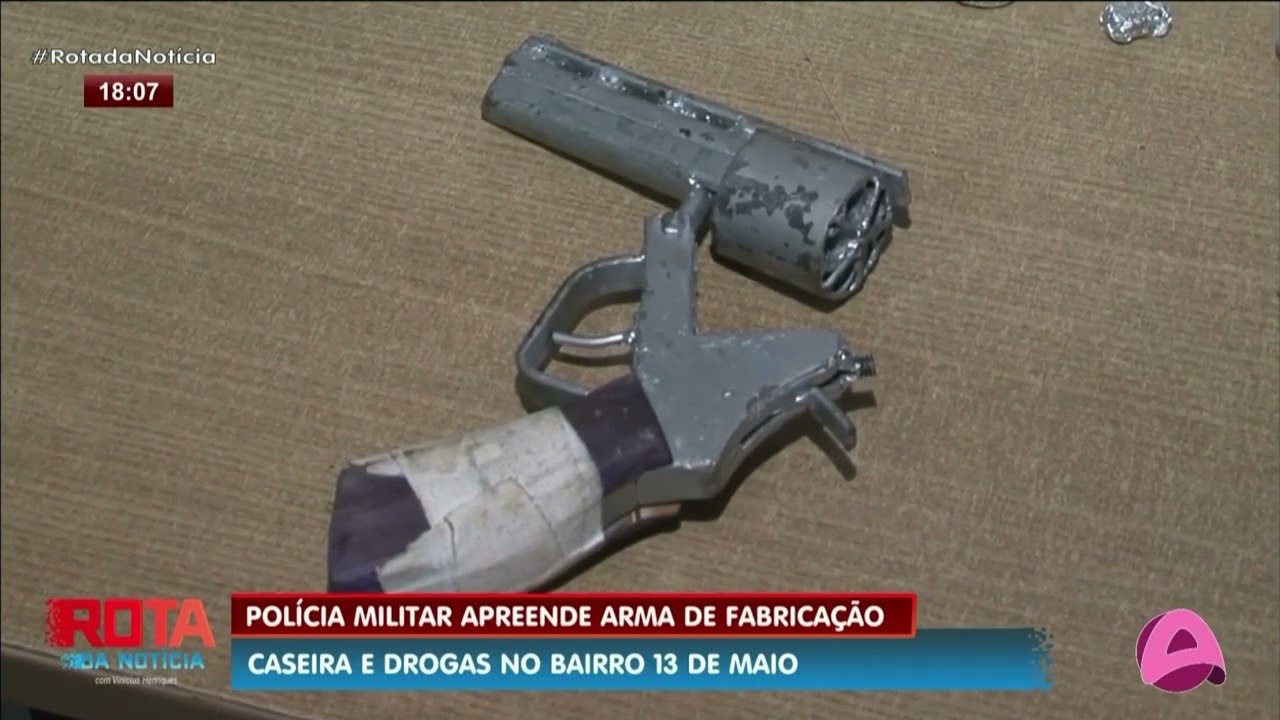 Rota da Notícia - Polícia Militar apreende arma de fabricação caseira e drogas no bairro 13 de Maio