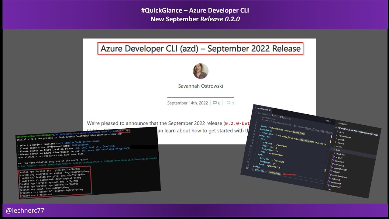 #QuickGlance - Azure Developer CLI - September Update