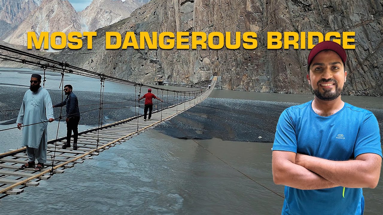 😱WORLD's MOST DANGEROUS ROPE BRIDGE AND CRAZY ZIPLINE | HUSSAINI VILLAGE | EP-07 | GB SERIES