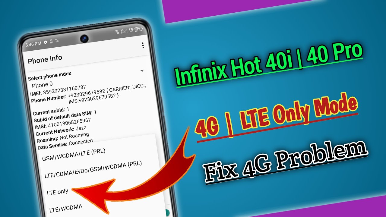 How to enable 4g only network mode on infinix hot 40i /40 Pro | 4G Only Mode Infinix Hot 40i /40 Pro