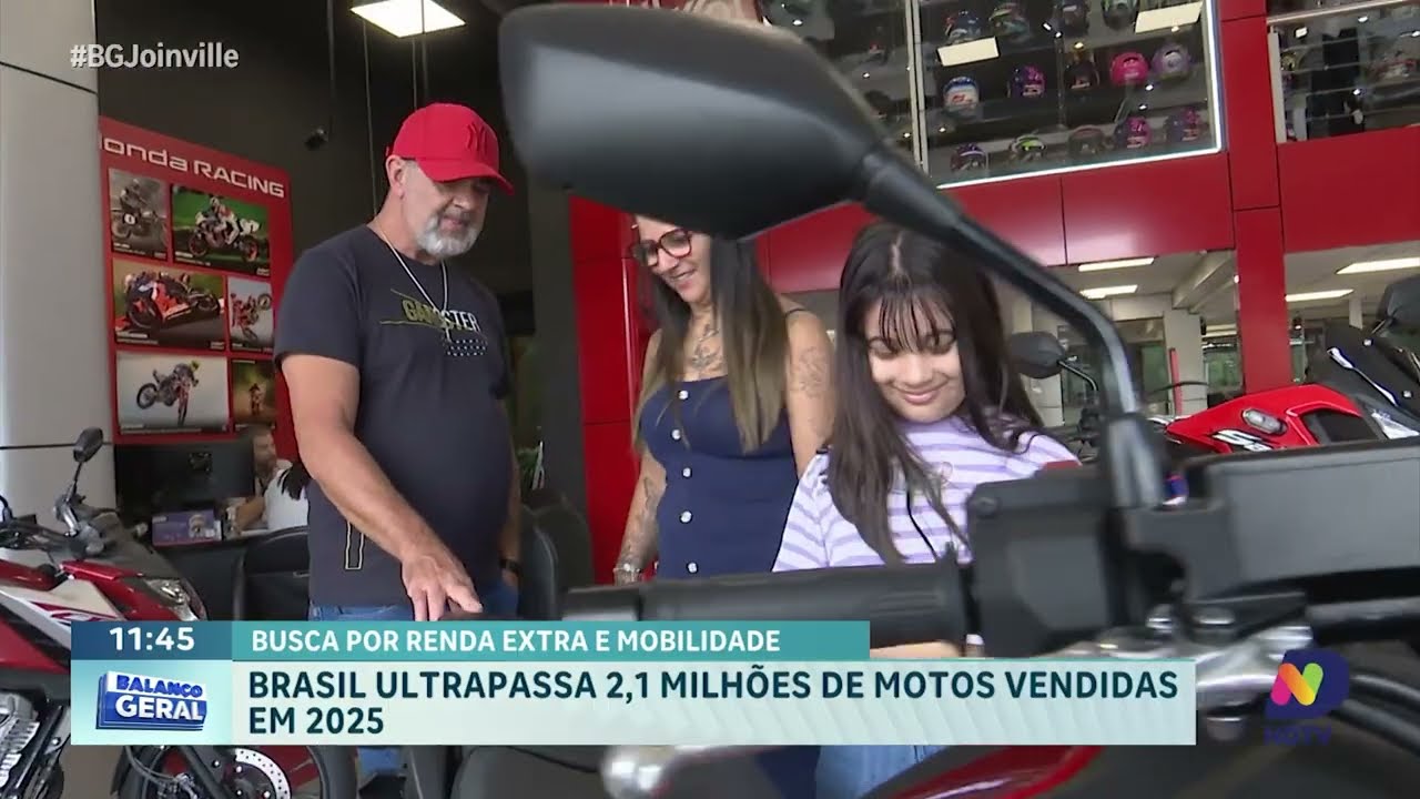 Brasil bate recorde e supera 2,1 milhões de motos vendidas