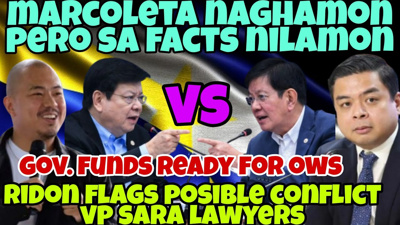 MARCOLETA NAGHAMON PERO NILAMON SA FACTS | RIDON FLAGS 2 VP SARA LAWYERS | GOV. FUNDS READY FOR OWF
