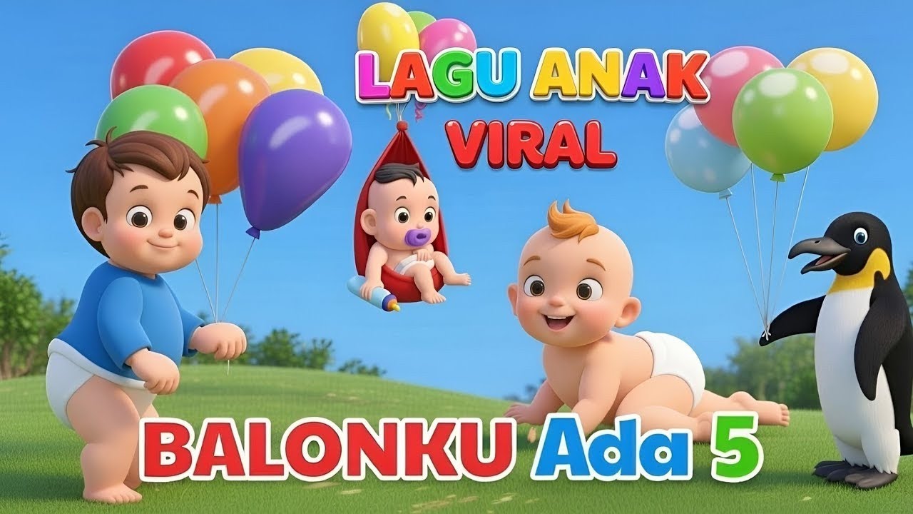 Balonku Ada Lima - Lagu Anak Anak - Lagu Anak Viral - Lagu Anak Terlaris