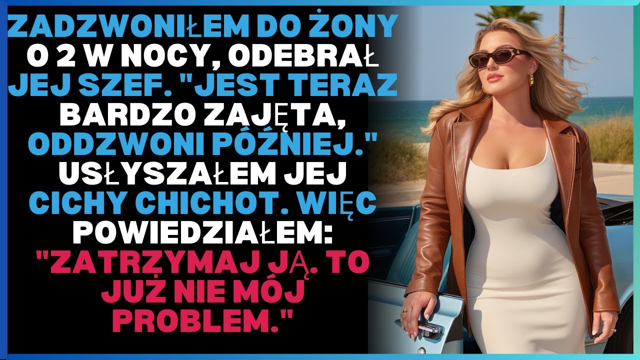 Zadzwoniłem do żony o 2 w nocy, odebrał jej szef. 