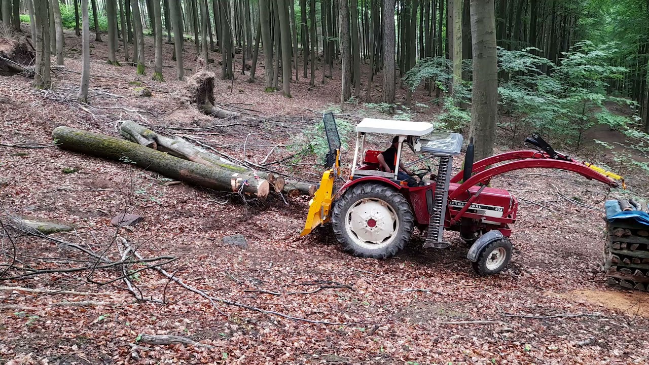 Holz ziehen am Hang ich 633 Eschau