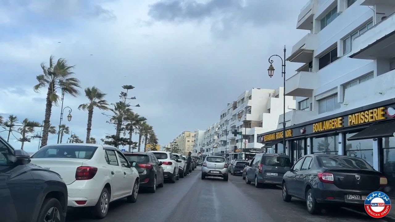 RABAT  Pluie  شوف كيف صبحات شوارع الرباط بالأجواء الشتوية منظر خيالي من كورنيش ومقاهي ومطاعم الصباح