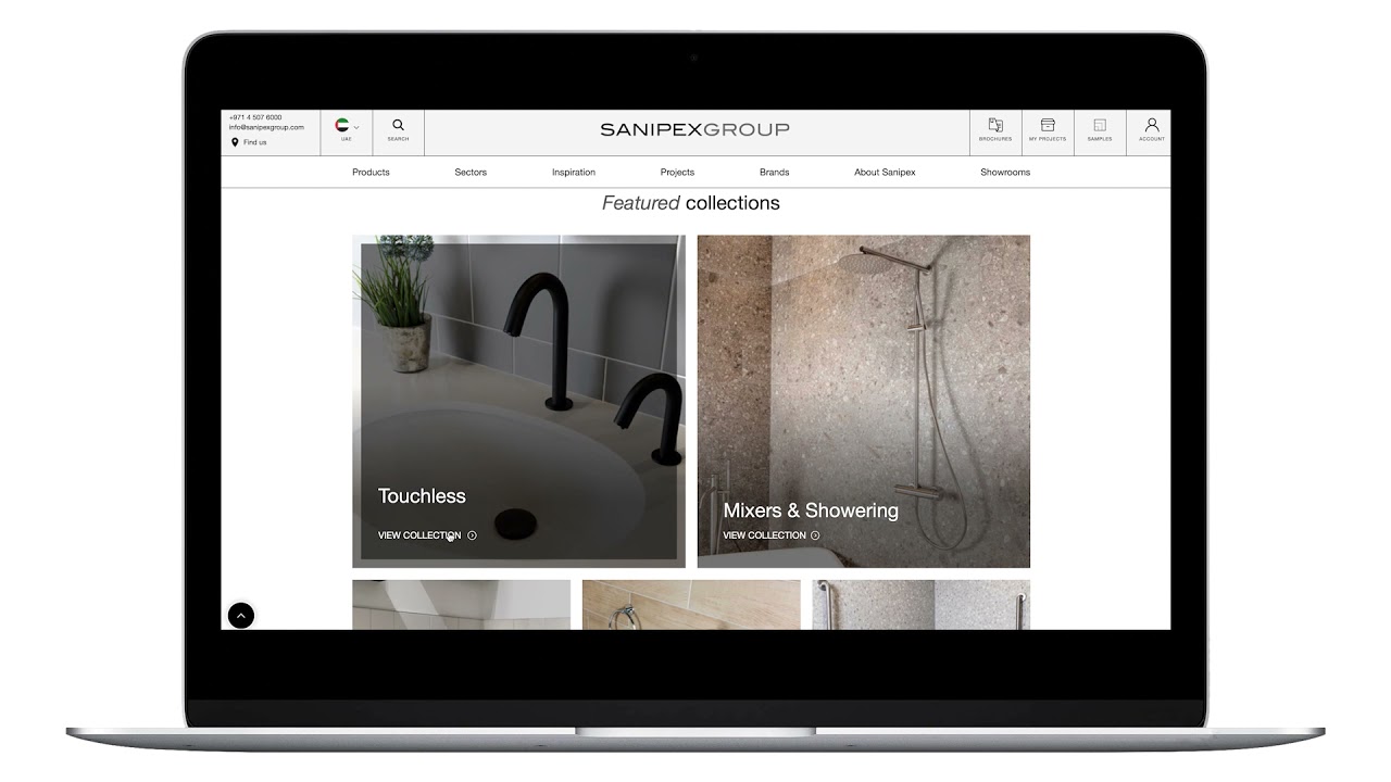 Sanipex Group Website User Guide Part 3 - Brand Diversity and 'My Projects' Functionality