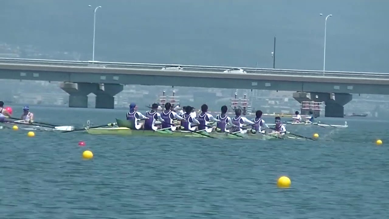 朝日レガッタ 同志社8+B予選コール