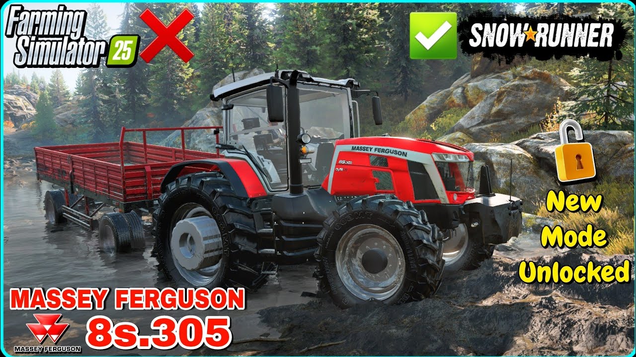 SNOWRUNNER İÇİN MASSEY FERGUSON 8s.305 MODU TAMAMLANDI❗️FARMING SIMULATOR 25 🥺 💔 @ragnarvebaris