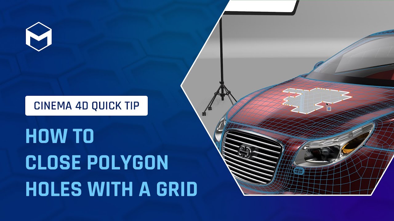 #C4DQuickTip 39: How to close polygon holes with a grid in Cinema 4D