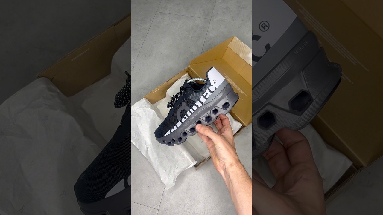 New On Running Cloudmonster Lumos Black 🥷, All sizes available in-store and online! #viral #shoes