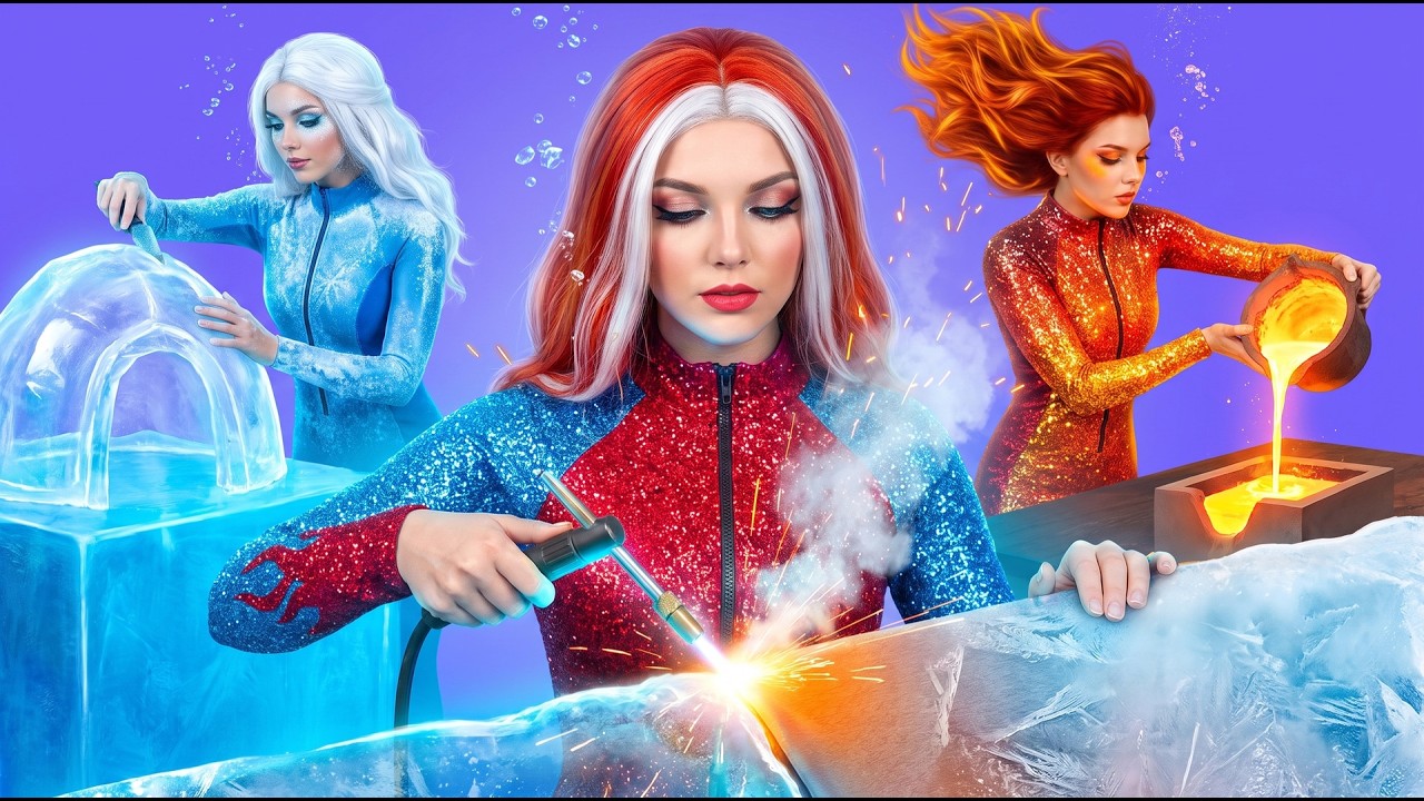 WE Built SECRET ROOMS Underwater | HOT vs COLD Mermaid! by La La Life