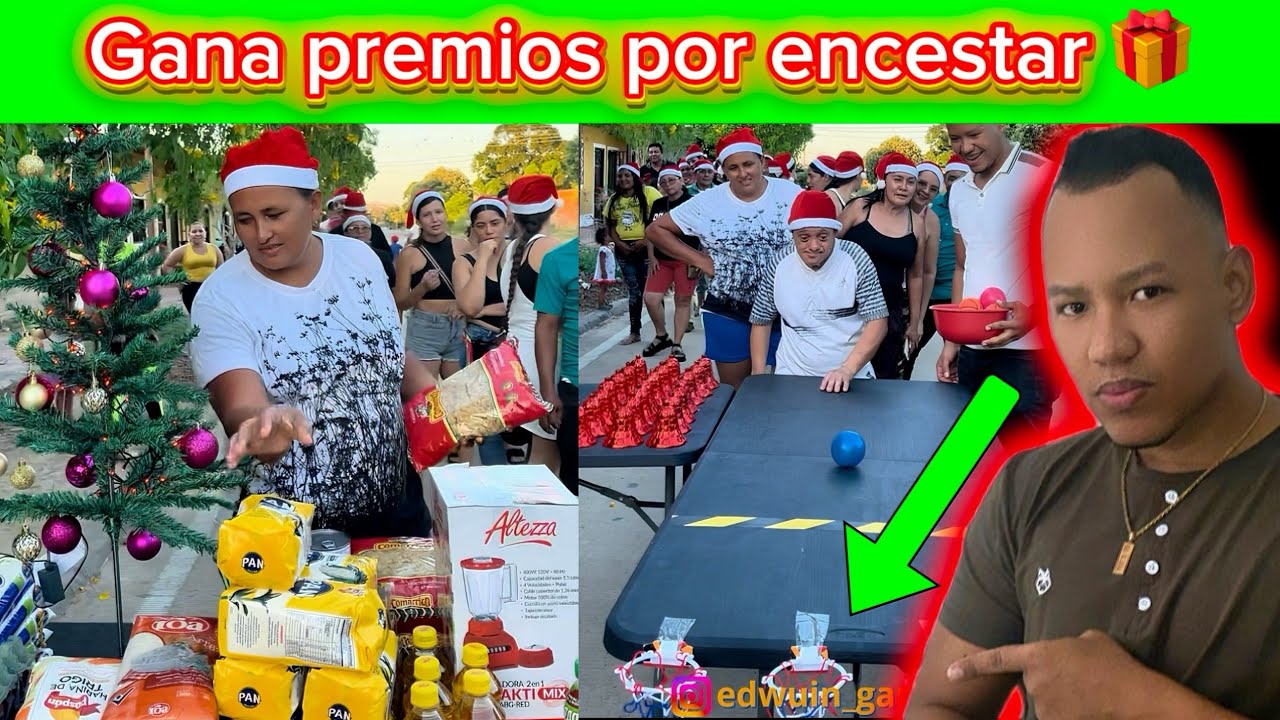 #viral 😱El mejor juego del mundo👏🏻El Que Encesta Gana Mercado, Licuadora y Árbol de Navidad❤️