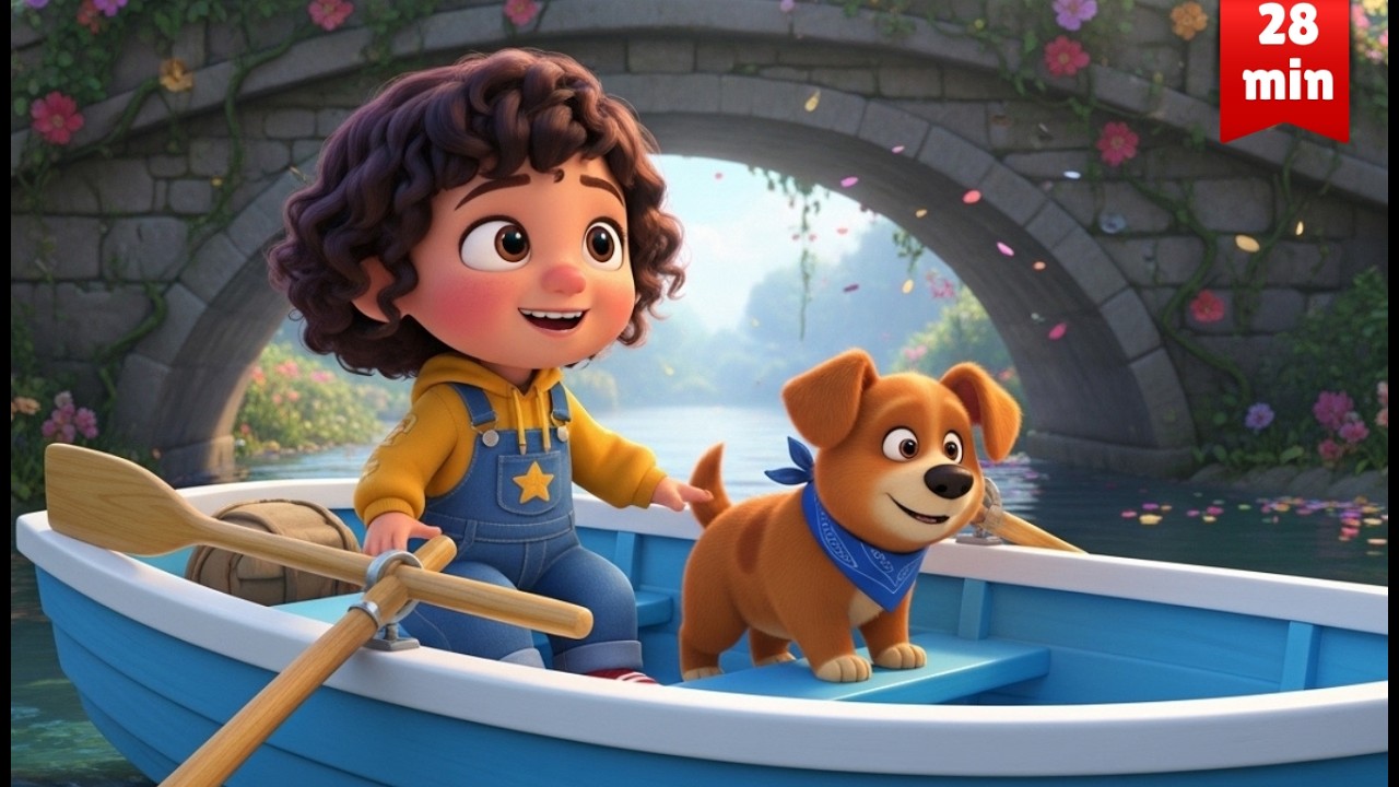 ROW YOUR BOAT - Row Your Boat Nursery Rhymes for Kids & Baby Songs - LITTLE LOVELIES