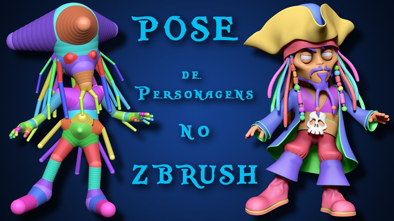 Coloque seus personagens 3D em pose no ZBrush com as ZSpheres