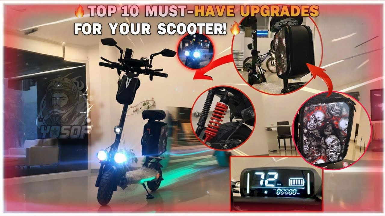 New Accessories for my new electric scooter تبدلات 180 درجة .⚡🔥