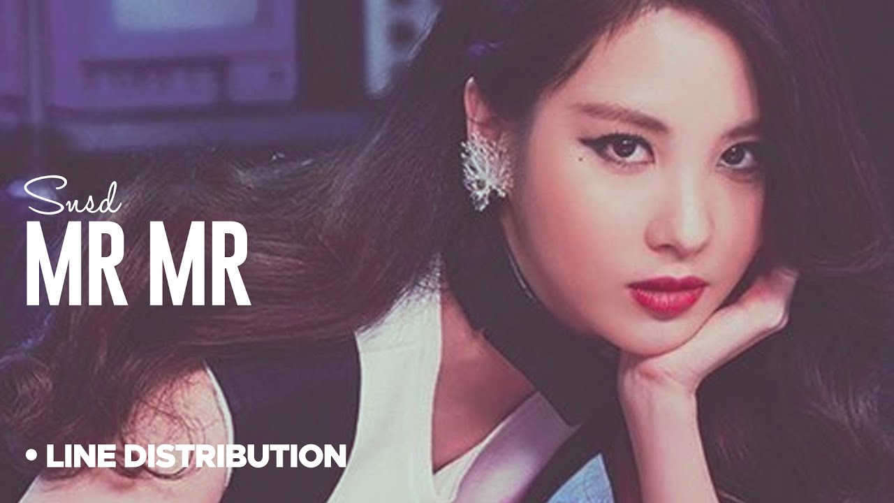 SNSD - Mr Mr: Line Distribution (Color Coded Bars)