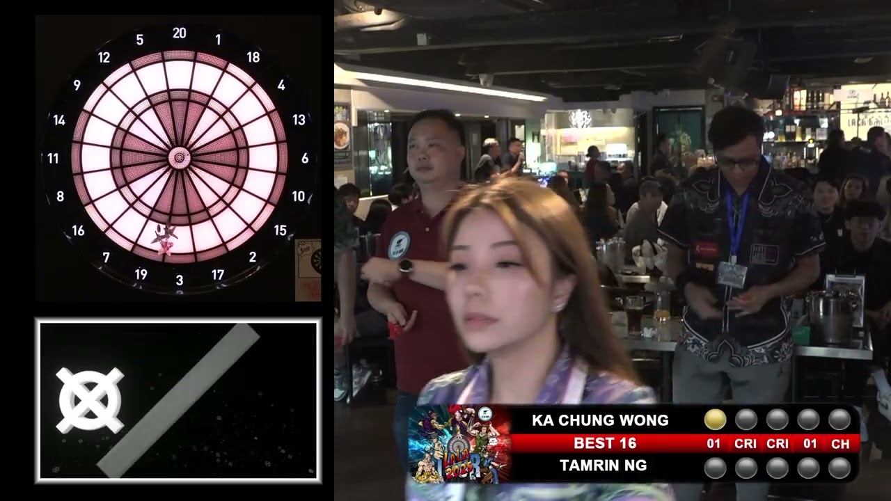 LALA TOUR 2025 STAGE 1 BEST 16 KA CHUNG WONG VS TAMRIN NG #lalabar  #飛鏢  #16強對決