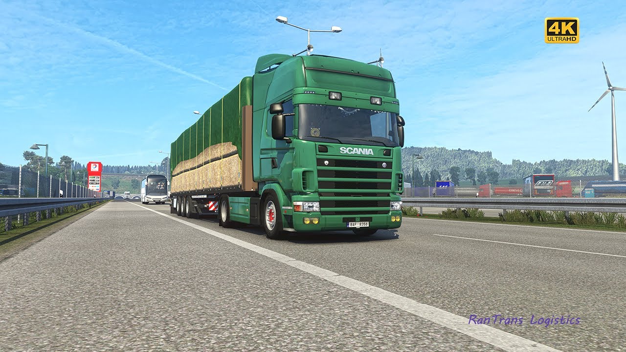 Scania R4 series V8 - Euro Truck Simulator 2 | ETS2 1.50 | 4K gameplay