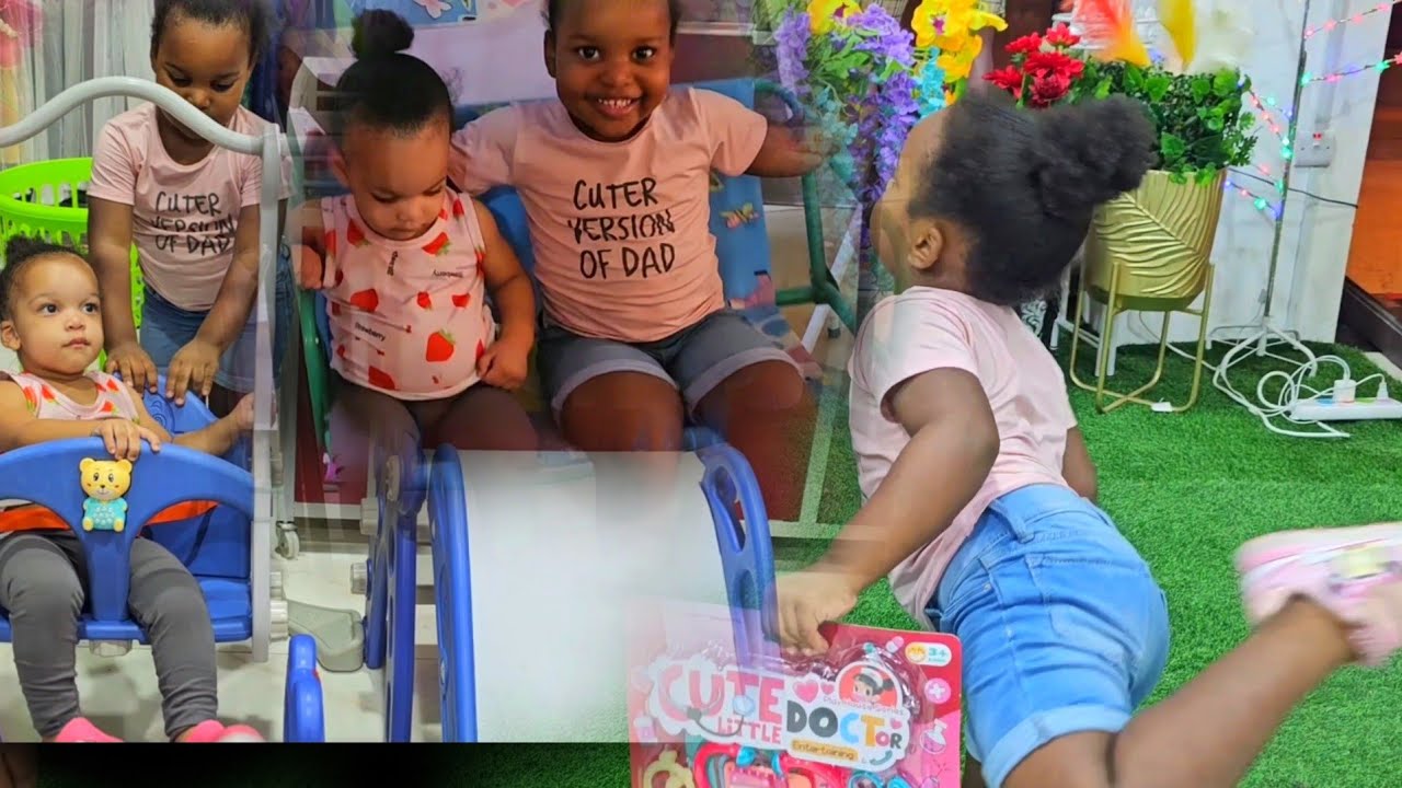 Slide JJ and JC!! Swing, Scooter time. This is so fun 😆.