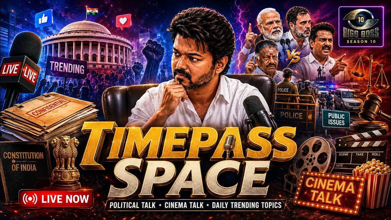 🔴 LIVE | Time Pass X Space Karthik Ravivarma | Politics, Cinema & Trending Discussions | 1 SEP 2026