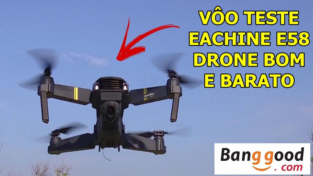 V&Ocirc;O TESTE DRONE EACHINE E58 -JD DRONE