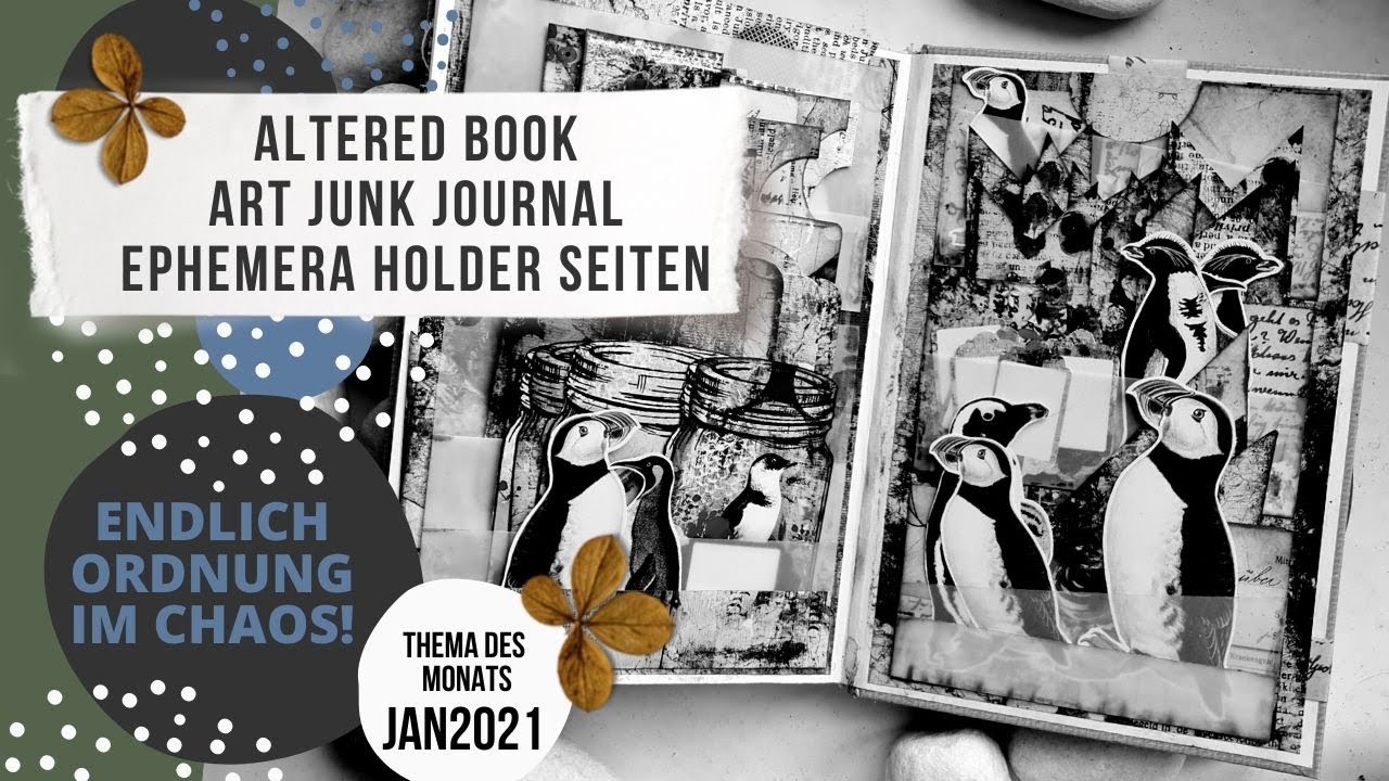EPHEMERA HOLDER SEITEN für ALTERED BOOK - Kleinteile aufbewahren! Endlich Ordnung im Ephemera!