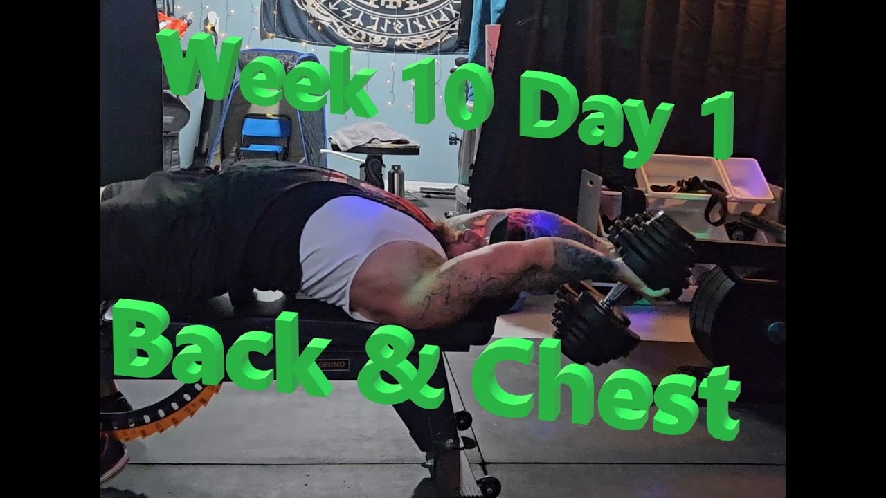 Back and Chest Week 10 Day 1 Science Split Plan #deadlift #benchpress #dumbbellworkout
