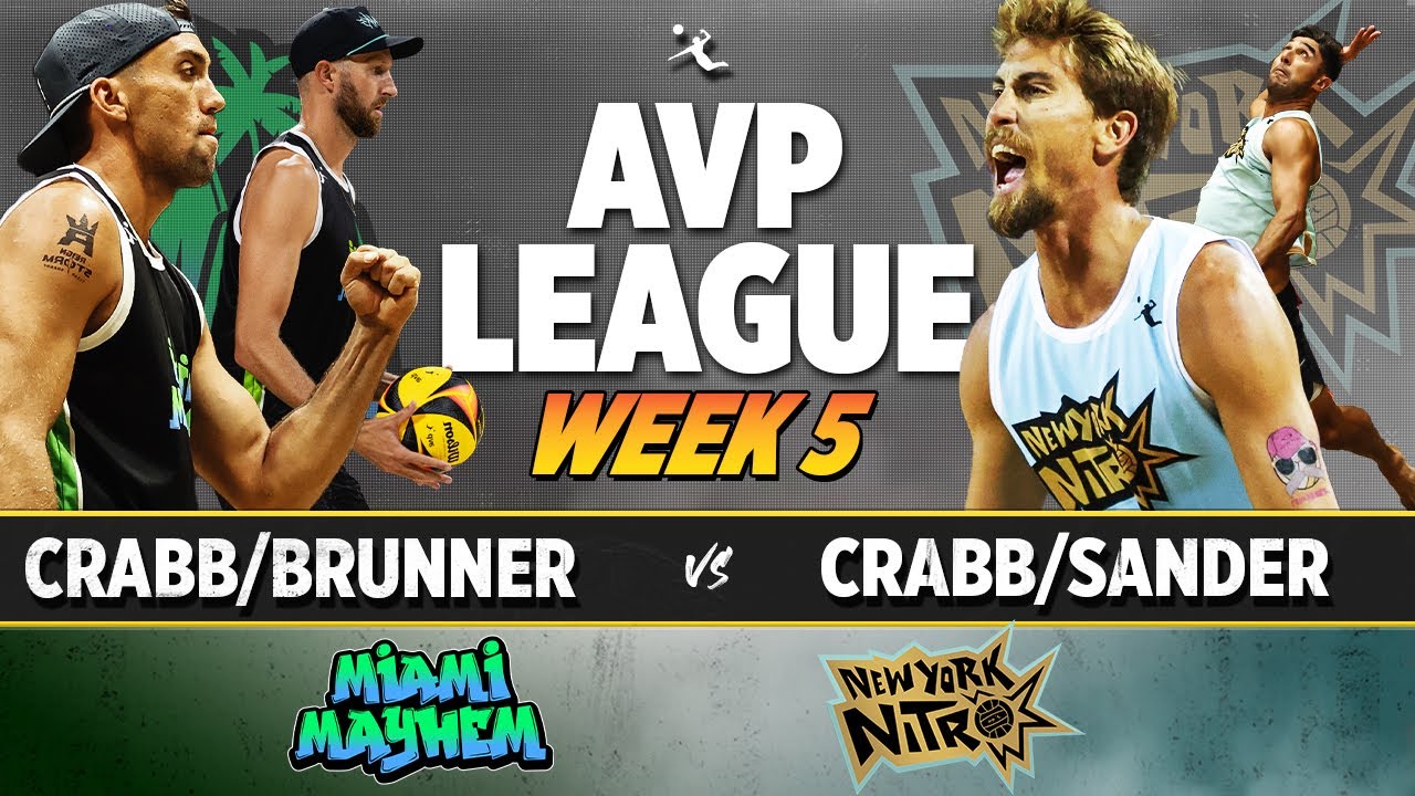 Ta.Crabb/Sander vs. Tr.Crabb/Brunner | New York Nitro vs. Miami Mayhem AVP LEAGUE WEEK 5