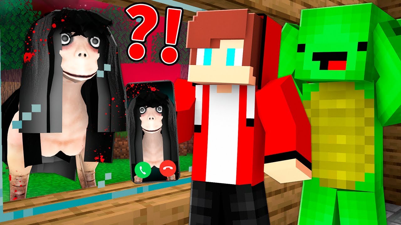Why Evil Momo Call to JJ at Night? - Maizen Parody Video in Minecraft