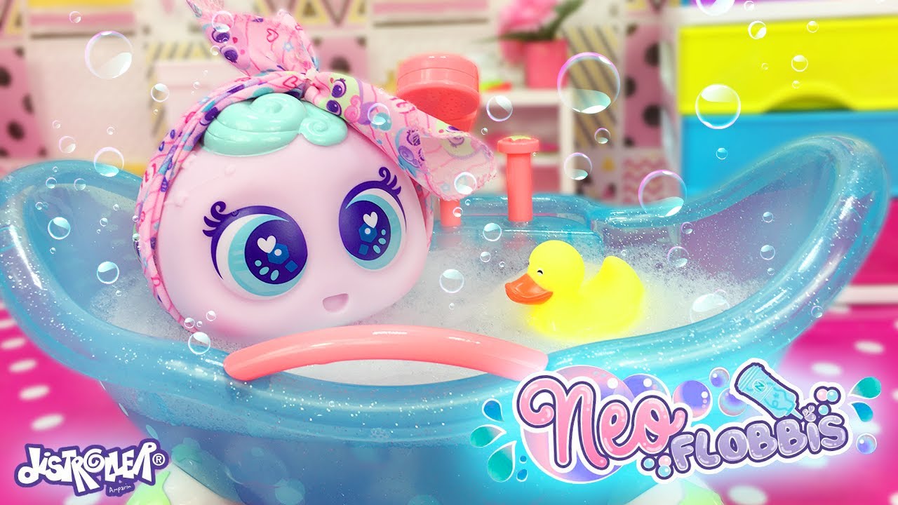 Nuevas Neoflobbis Flobberta✨Rutina de Baño 🛁 Kchito se enamora a 1ra vista😍Ksi Meritos Distroller