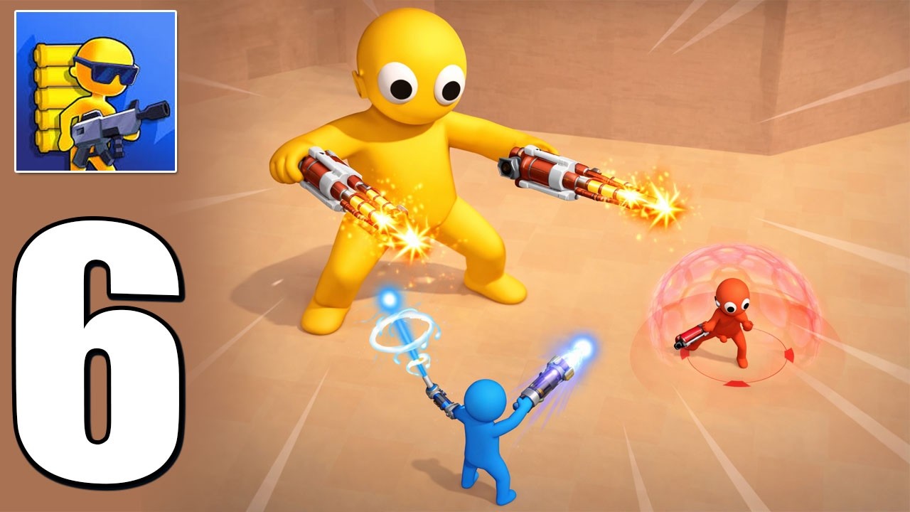 Gun Rush Gameplay Part 6 - Find Supply, Up great Power Boss Battle (Android,iOS)