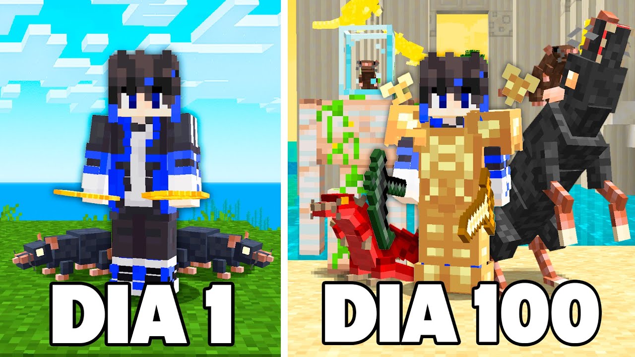 SOBREVIVI 100 DIAS COM RATOS NO MINECRAFT - O FILME