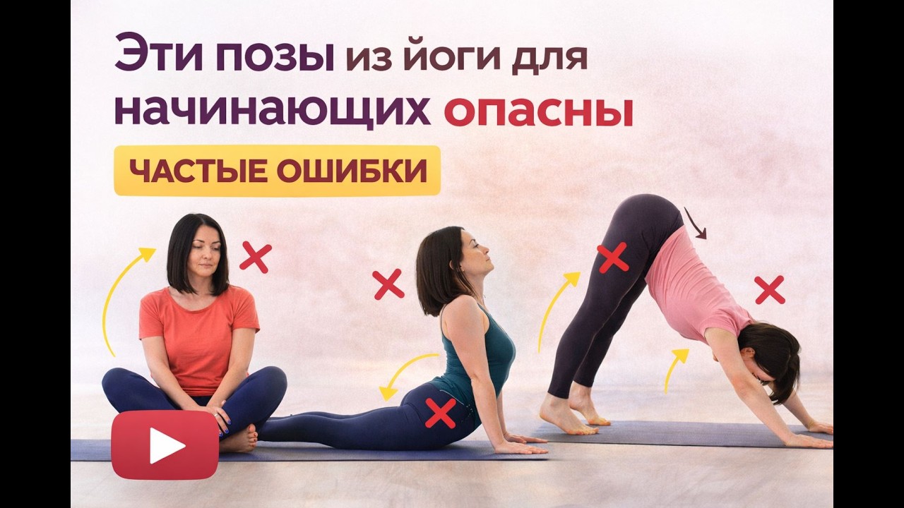 Базовые позы йоги и ошибки у начинающих - Нагрузка на поясницу и тазобедренные суставы - Female yoga