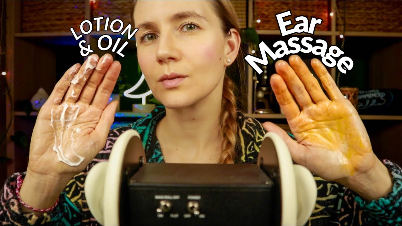 Binaural ASMR 😩👂 Lotion & Oil EAR MASSAGE