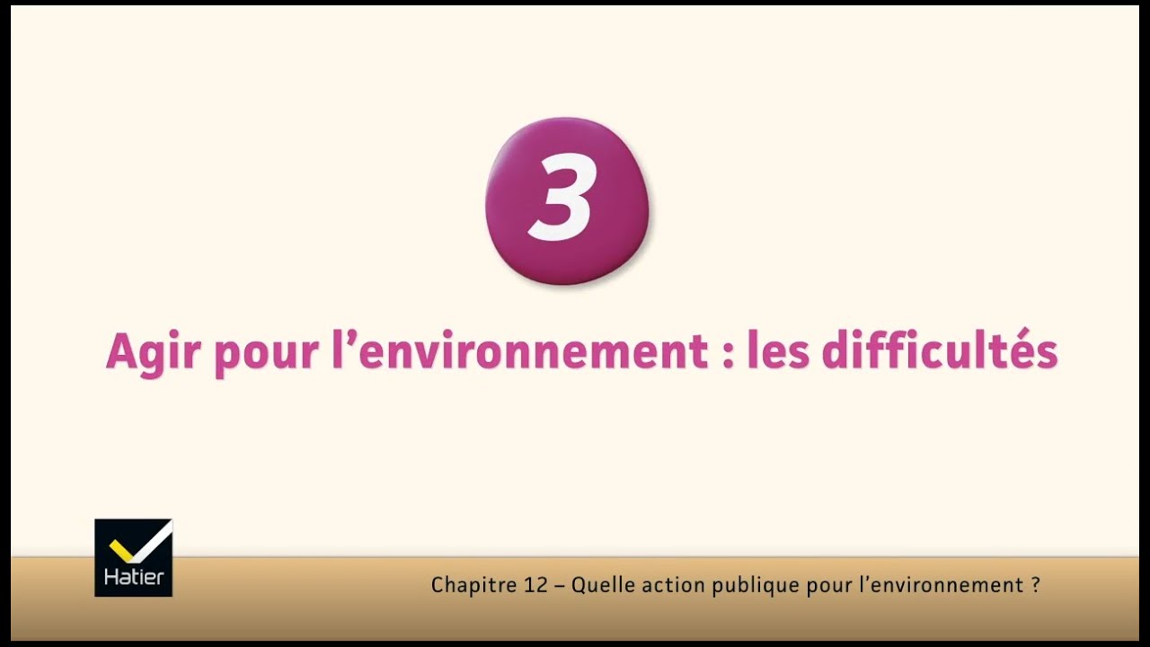 SES cours de Tle : agir pour l'environnement, les difficultés