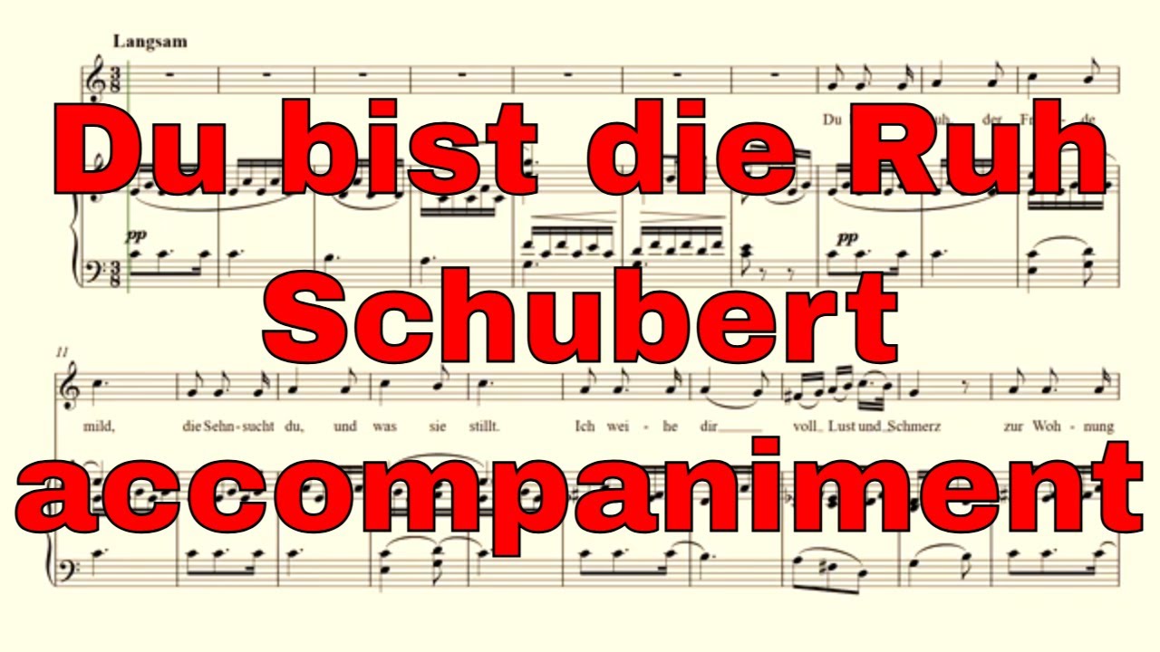Du bist die Ruh - Schubert - accompaniment in C Major