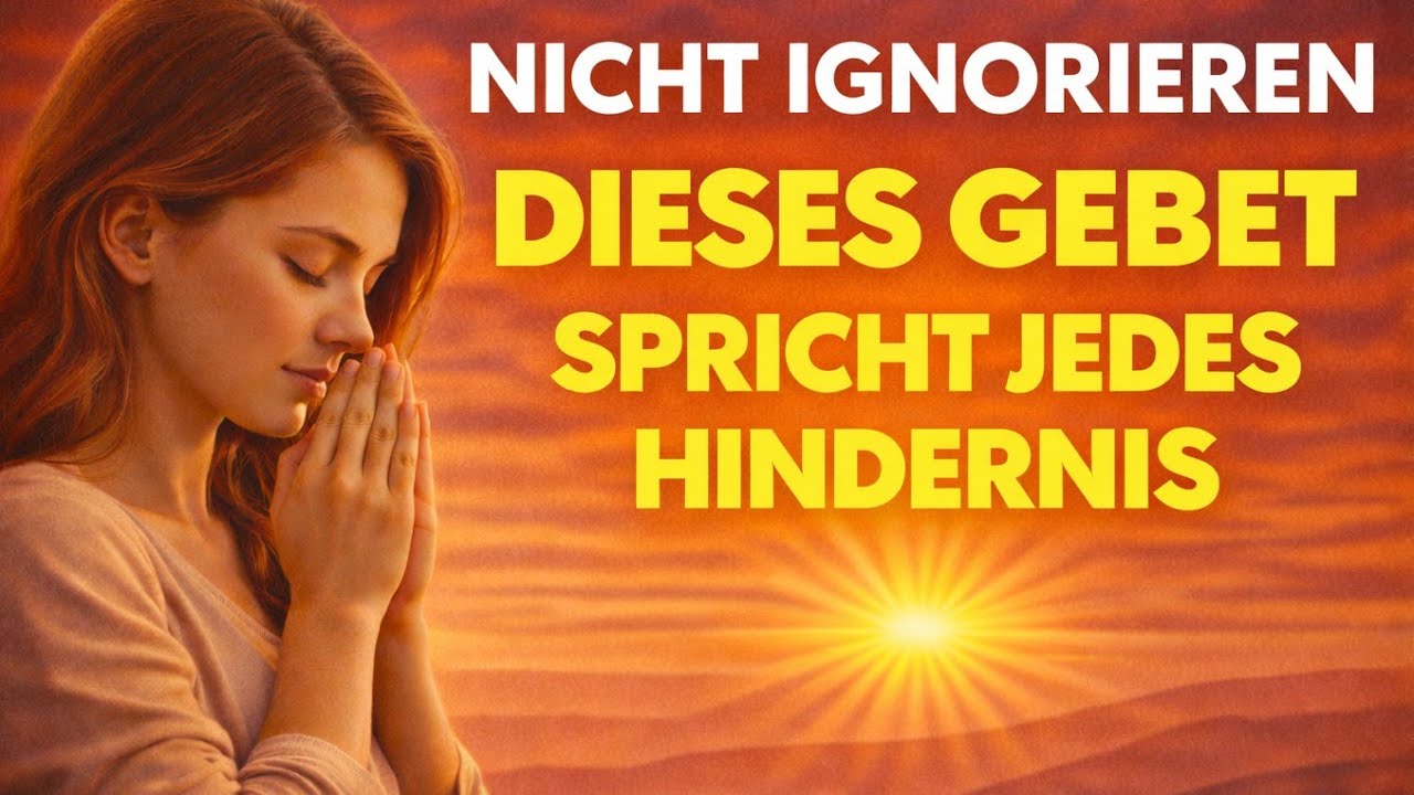 ÜBERSPRINGE DIESES GEBET NICHT – ES LÖST DIE BLOCKADEN, DIE DICH BEHINDERN
