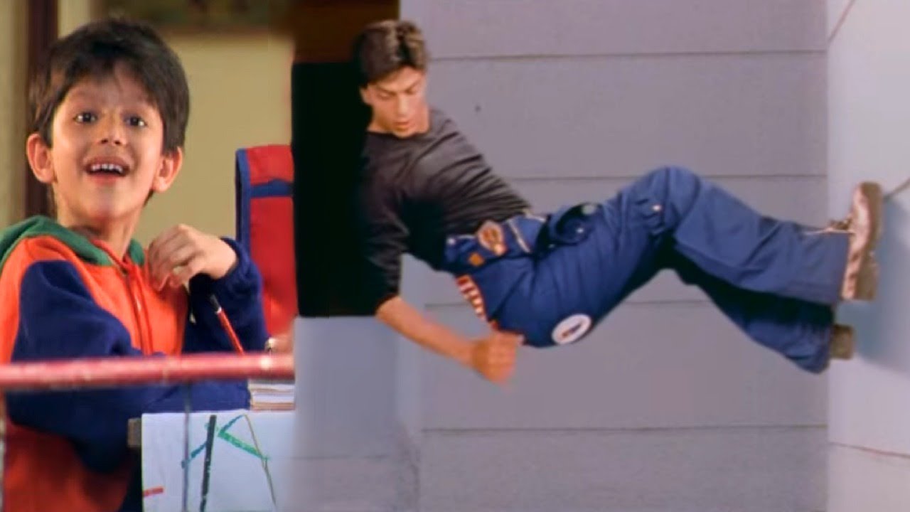 CLIMAX : बच्चे ने शाहरुख खान को छिपकली जूतों से बिल्डिंग पर चलते देखा - Baadhshah Comedy Movie