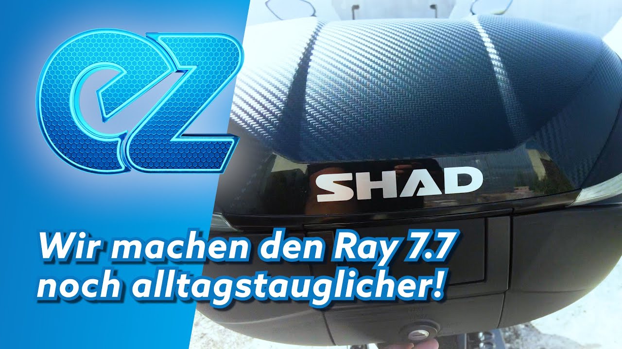 ⚡️ 🛵 Der Ray 7.7 bekommt das Shad SH58X Top Case montiert