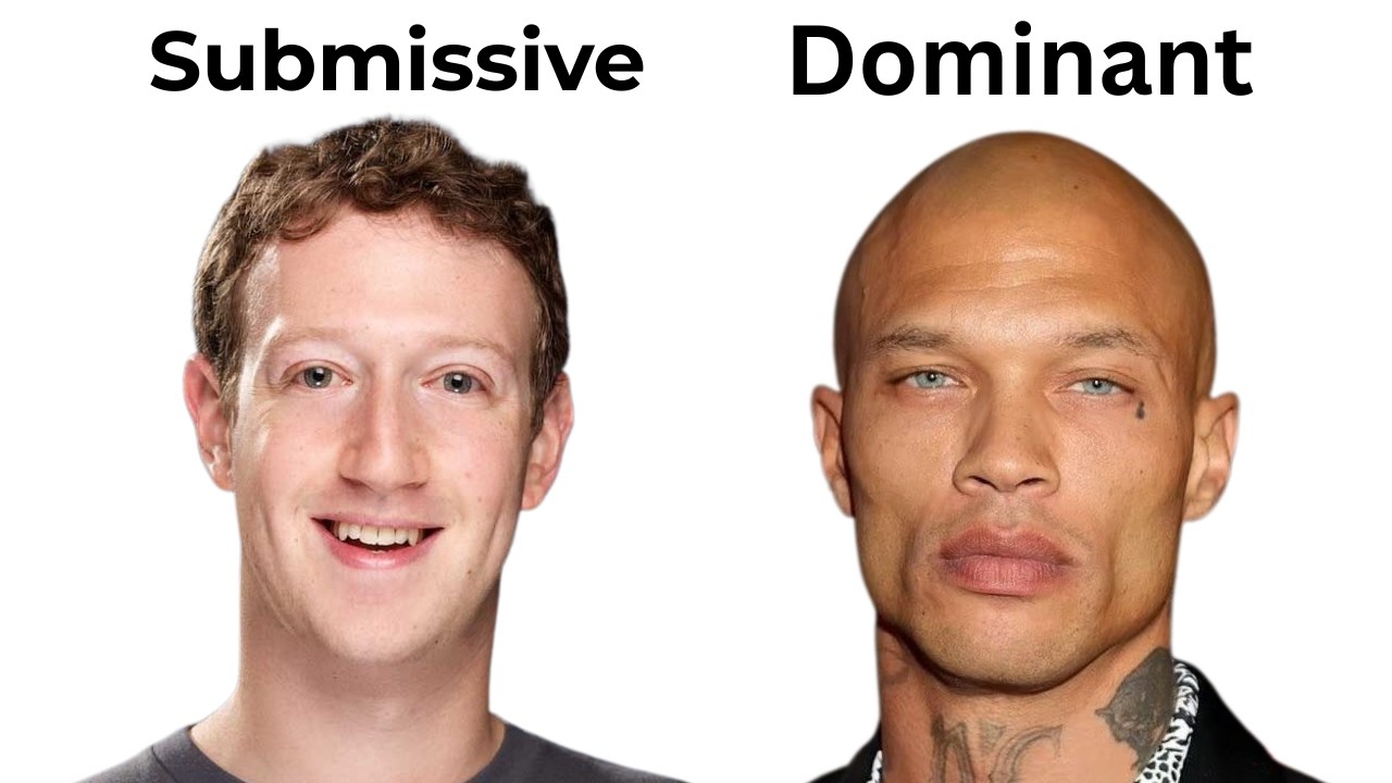 HIGH testosterone facial features indicate Dominance (physiognomy)