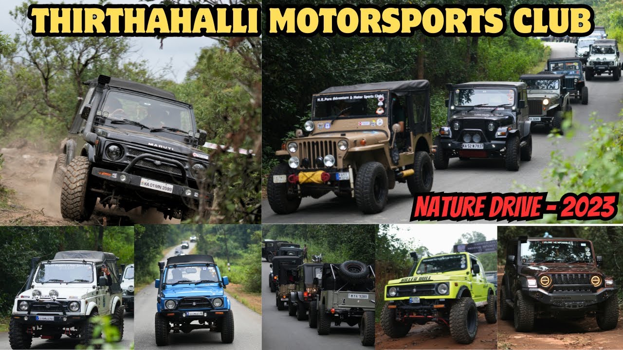 THIRTHAHALLI MOTORSPORTS CLUB -NATURE DRIVE 2023| ಮಲೆನಾಡ ಮಡಿಲಲ್ಲಿ ಜೀಪ್ ಗಳ ಕೆಸರಾಟ ಶುರು😍#thirthahalli