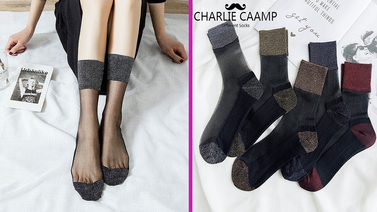 Women Socks - Spring And Summer New Nylon Gold And Silver Socks