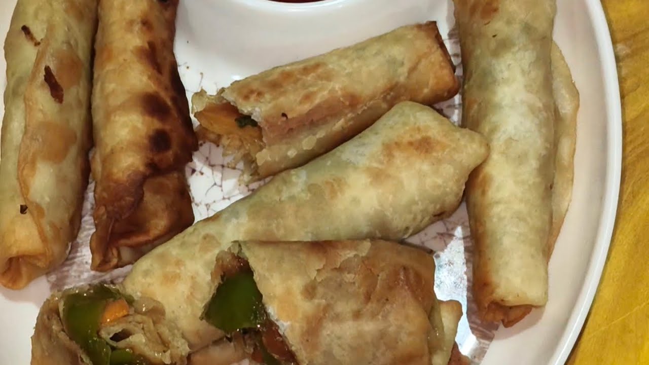 Chicken spring roll recipe ek bar jarur TRAI kijiye healthy and tasty spring roll perfect recipe 🍗🍗